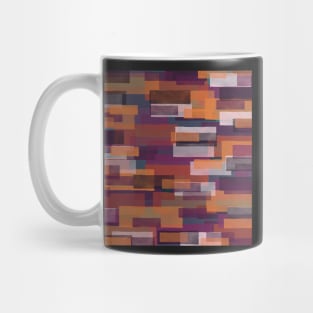 Abstract pattern made of horizontal stripes in different sizes and colors Mug